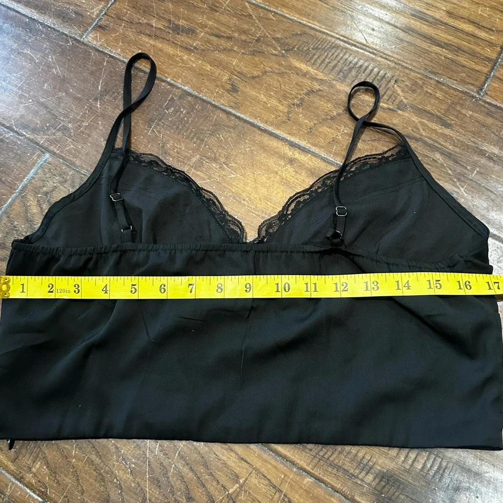 Princess Polly Black Lace‎ Crop Top Bandeau Size 12